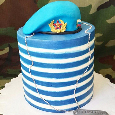 Торт "ВДВ Тельняшка" купить - тюмень.сладкоежкин.рф