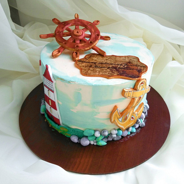 Торт "Нашему капитану" купить - тюмень.сладкоежкин.рф