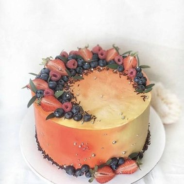 Торт «Закат» купить - тюмень.сладкоежкин.рф